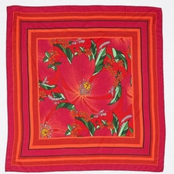 💕FARM RIO💕 Pink Pietra Maxi Silk Scarf ~ Multi-Color One Size NWT